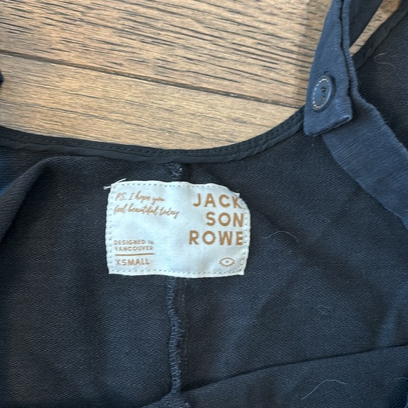 Jackson Rowe black midi dress double front pocket - Picture 3 of 5